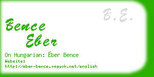 bence eber business card